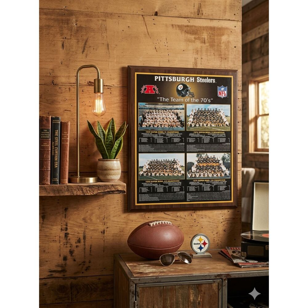 Vintage Pittsburgh Steelers The Team of the 70's"Super Bowl Champions Plaque